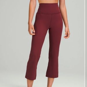lululemon red merlot groove pants